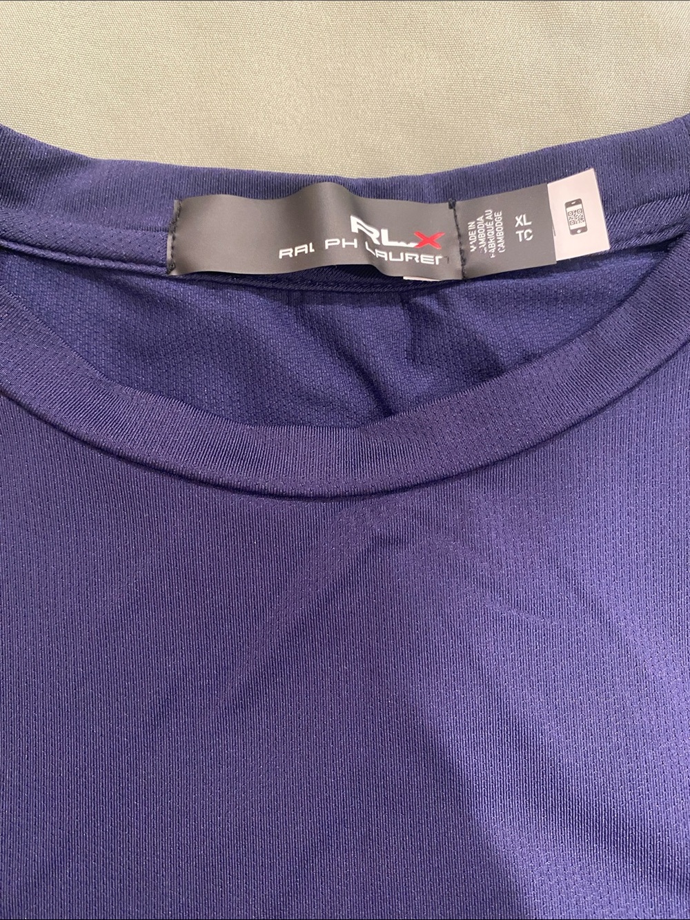 RLX Ralph Lauren Men's Long Sleeve Performance Tee - Navy Blue - Picture 3 of 6